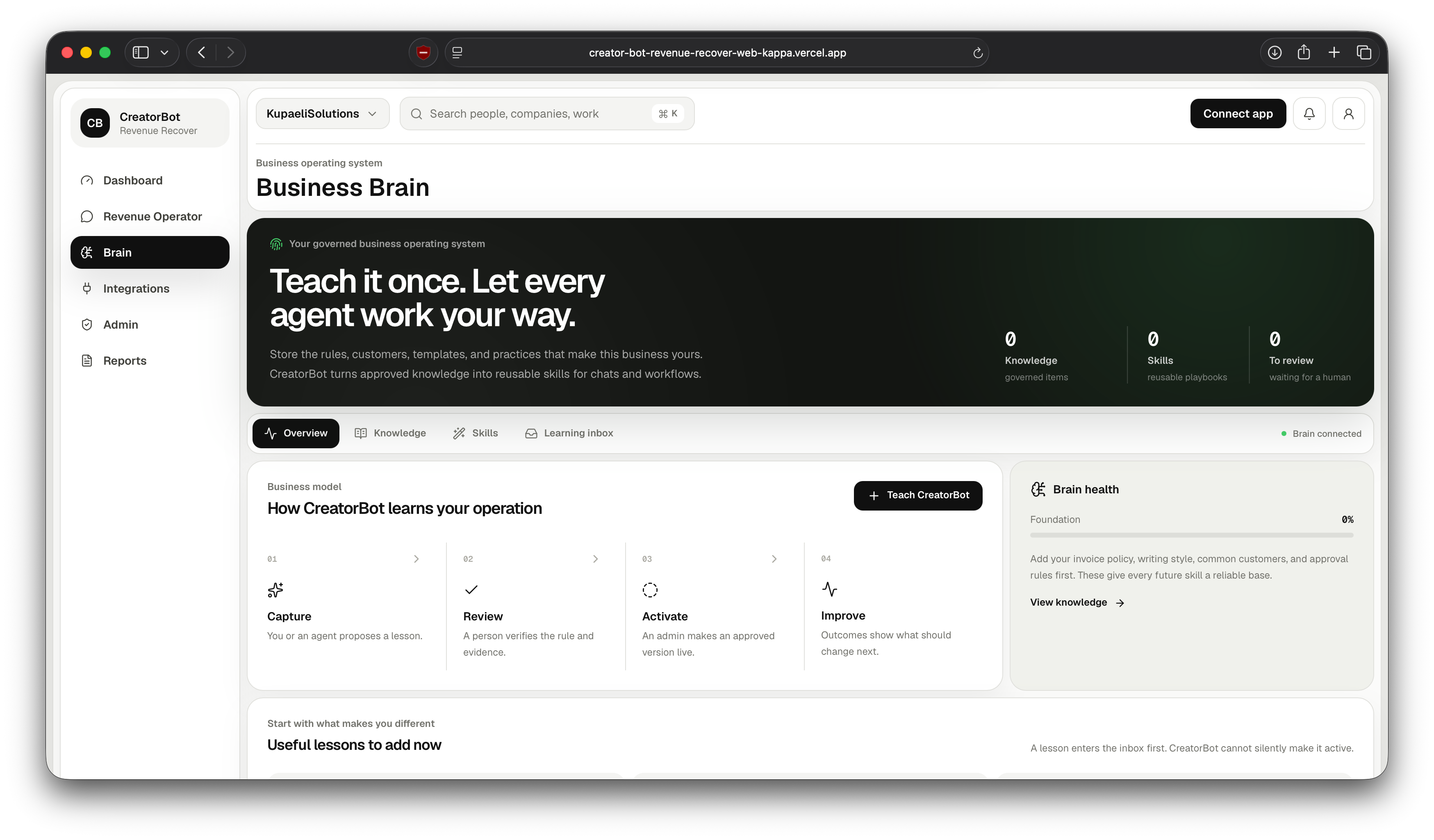Revenue Recover revenue recovery dashboard